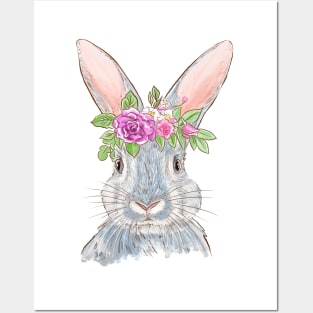 Denizko Art Gray Rabbit Posters and Art